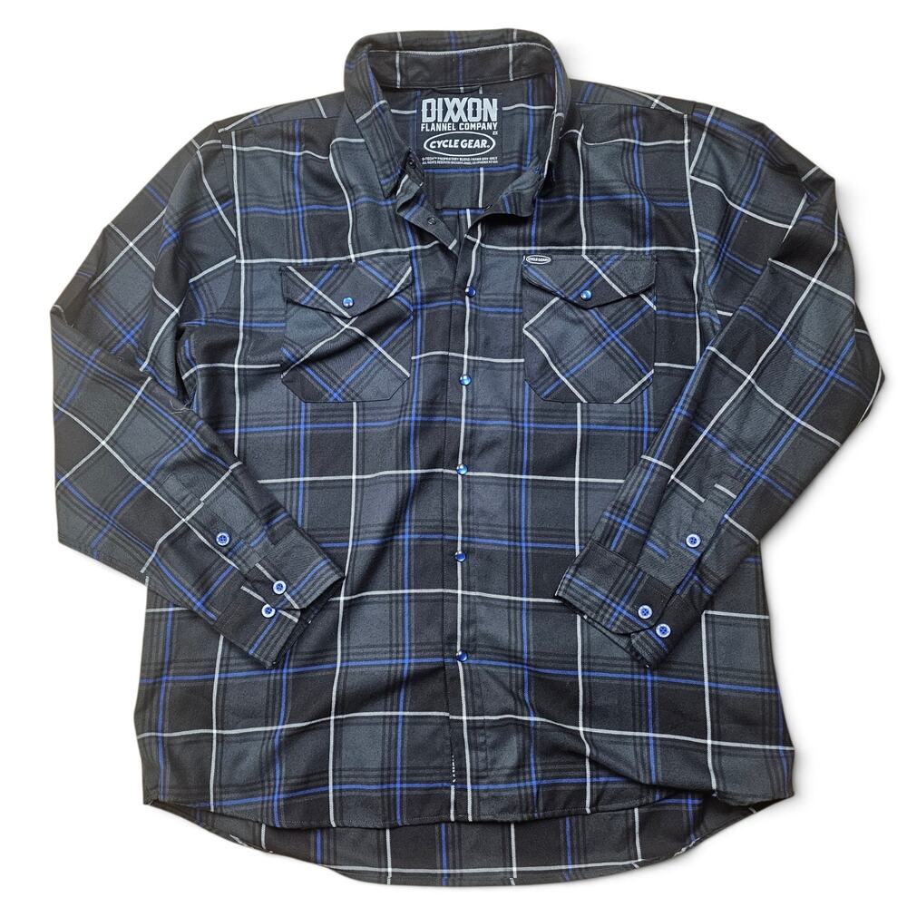 DIXXON FLANNEL Cycle Gear Pearl Snap Mens 2XL Motorcycle Biker Riding Gearhead